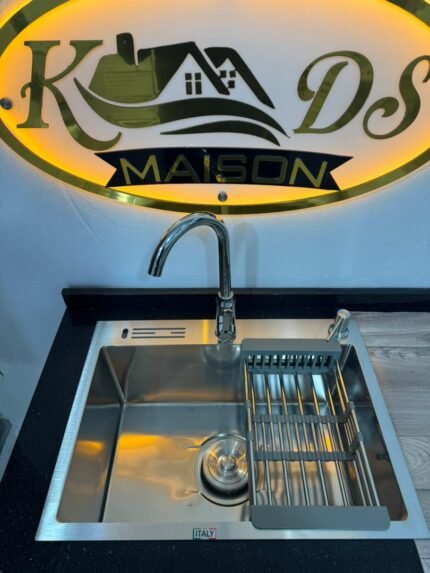 Evier de cuisine 60cm sur 45cm inox nano