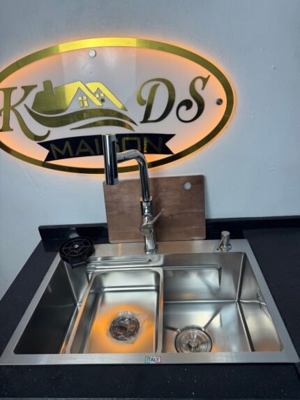 Evier de cuisine model italy inox 68/46 + mitigeur 4 position